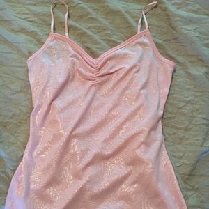 Pink lace tank top